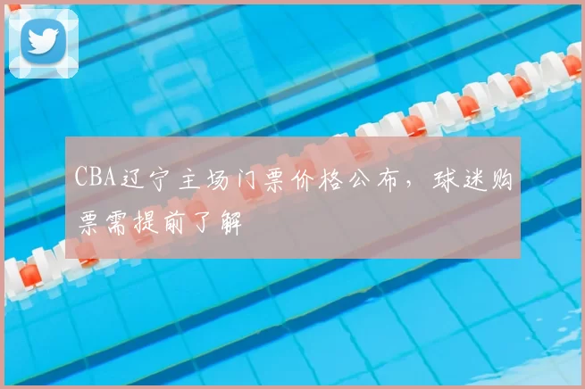 CBA辽宁主场门票价格公布,球迷购票需提前了解